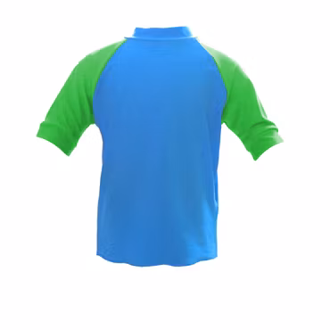 Tvåfärgade badtröjor med kort ärm, 7-12 år