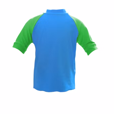 Tvåfärgade badtröjor med kort ärm, 7-12 år