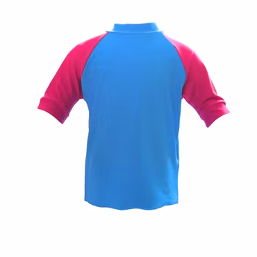 Tvåfärgade badtröjor med kort ärm, 1-6 år