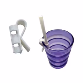 Sugrörshållare - vit