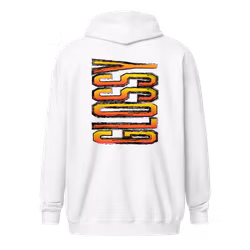 Glossy heat heavy blend zip hoodie