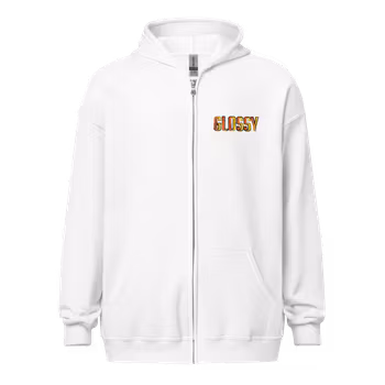 Glossy heat heavy blend zip hoodie