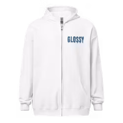 Glossy melt hoodie blend zip hoodie