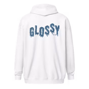 Glossy melt hoodie blend zip hoodie
