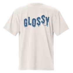 Glossy melt oversized faded t-shirt