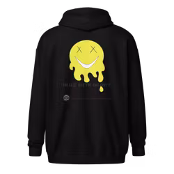 Smile With Glossy heavy blend zip hoodie