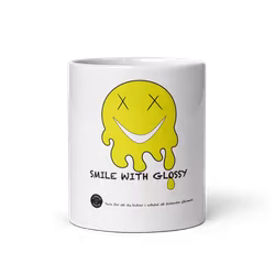 Smile With Glossy White glossy mug