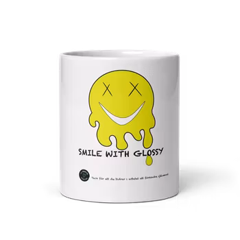 Smile With Glossy White glossy mug