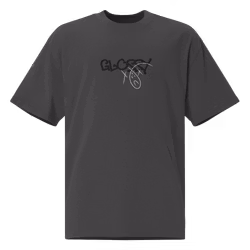 Face of glossy oversized t-shirt