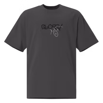 Face of glossy oversized t-shirt
