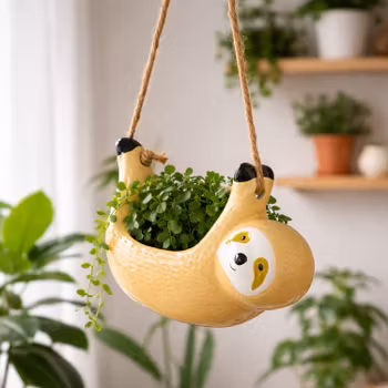 Hängande sengångare blomkruka i keramik