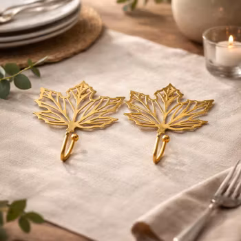 Gyllene blad väggkrokar Typ 6 (1 par)