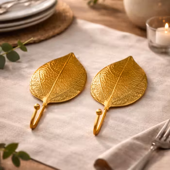 Gyllene blad väggkrokar – Typ 5 (1 par)