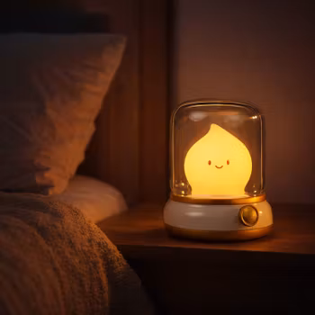 Mysig uppladdningsbar nattlampa – Vit