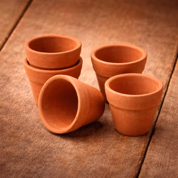 Keramiska mini krukor – 5 st