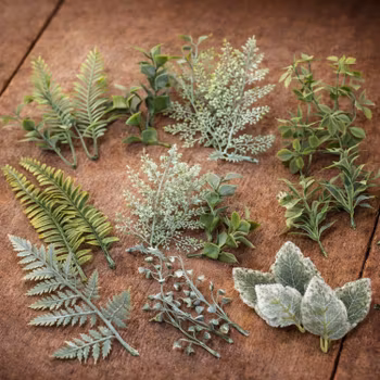 10 st Mixade konstgjorda löv