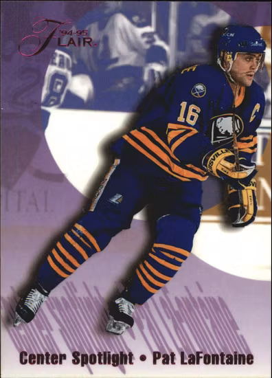 1994-95 Flair Center Spotlight #5 Pat LaFontaine (15-X318-SABRES)