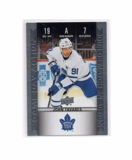 2019-20 Upper Deck Tim Hortons Historic Game Day Action #HGD7 John Tavares (20-X233-MAPLE LEAFS)