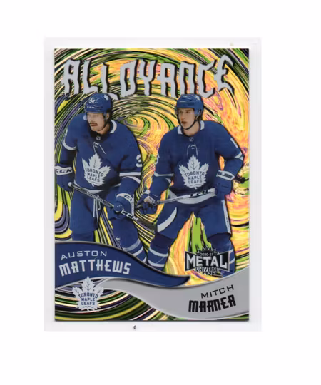 2020-21 Metal Universe Alloyance #AL5 Auston Matthews Mitch Marner (50-X304-MAPLE LEAFS)