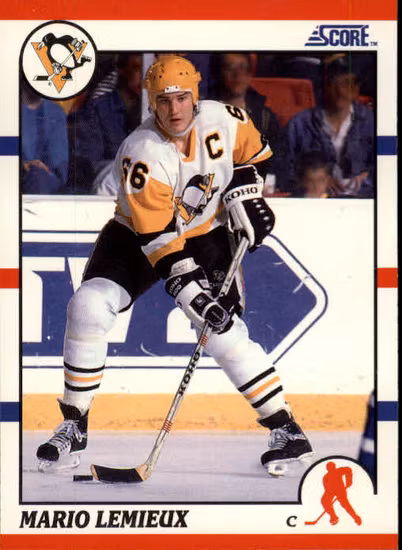 1990-91 Score #2 Mario Lemieux (10-38x1-PENGUINS) (3)