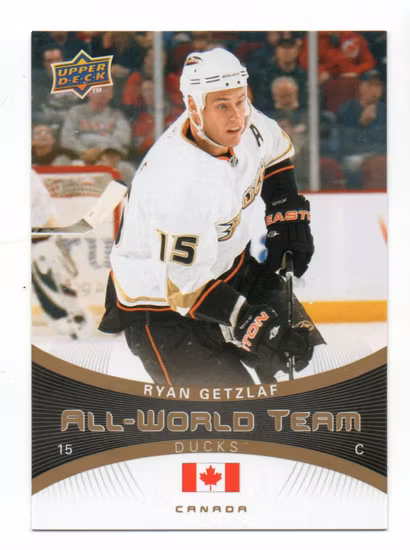2010-11 Upper Deck All World Team #AW26 Ryan Getzlaf (12-85x4-DUCKS)