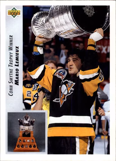 1992-93 Upper Deck #436 Mario Lemieux AW (10-306x3-PENGUINS) (4)