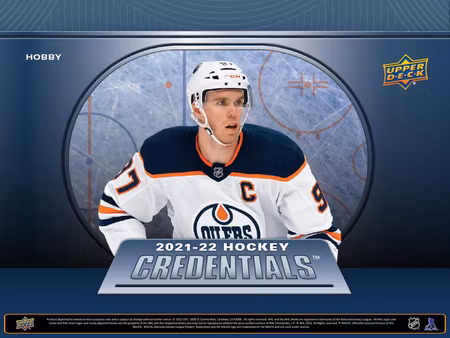 2021-22 Upper Deck Credentials (Hobby Box) *END OF SUMMER SALE*