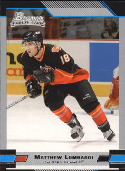 2003-04 Bowman #127 Matthew Lombardi RC (10-399x9-FLAMES)