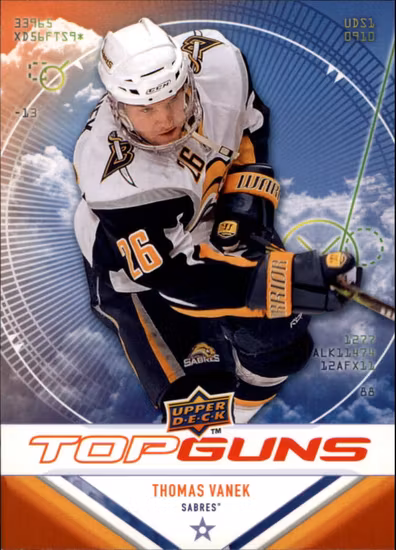 2009-10 Upper Deck Top Guns #TG6 Thomas Vanek (10-369x2-SABRES)