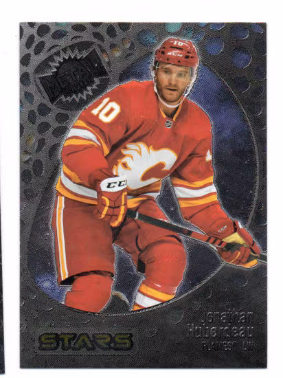 2022-23 Metal Universe #112 Jonathan Huberdeau (10-C10-FLAMES)