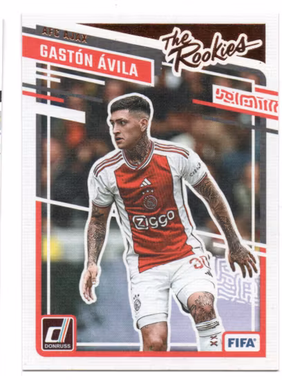 Kopia 2023-24 Donruss The Rookies #5 Gaston Avila (20-AA7-SOCCERAJAX)