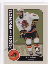 2008-09 ITG Heroes and Prospects #55 P.K. Subban (10-D4-OTHERS)