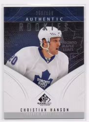 2009-10 SP Game Used #175 Christian Hanson RC (25-X278-MAPLE LEAFS)