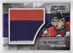 2010-11 ITG Heroes and Prospects Top Prospects Game Used Jerseys Black #JM09 John McFarland (30-X283-NHL)