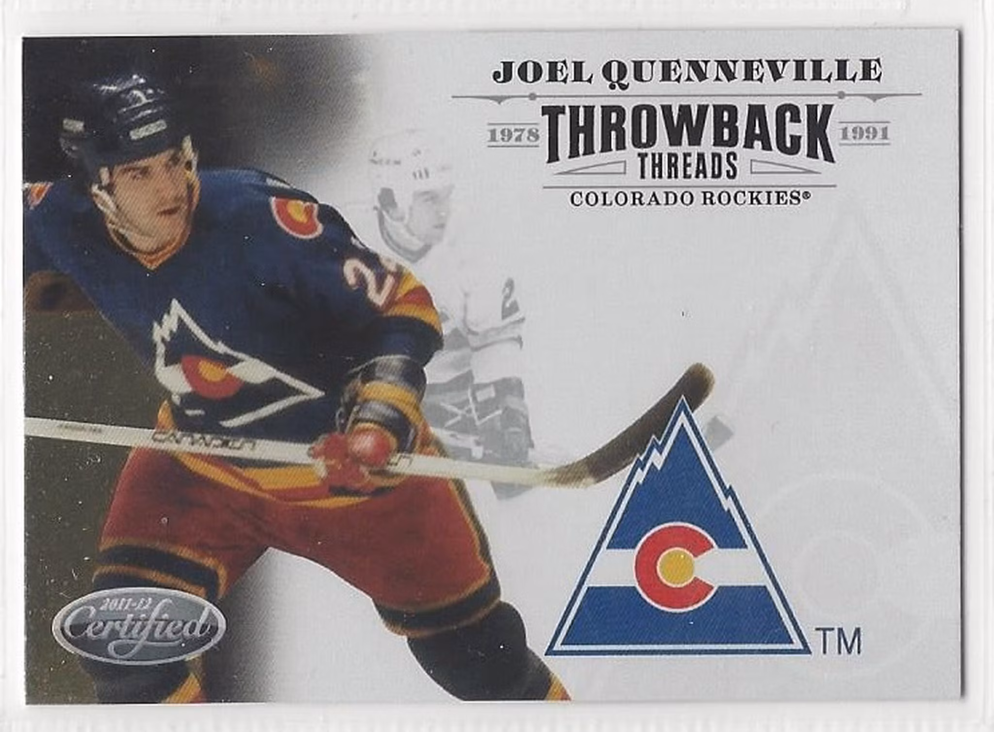 2011-12 Certified Throwback Threads #1 Joel Quenneville (15-X150-ROCKIES)