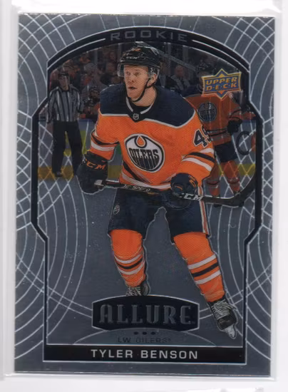 2020-21 Upper Deck Allure #84 Tyler Benson RC (10-X284-OILERS)