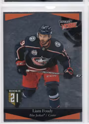2020-21 Upper Deck Ultimate Victory #UV30 Liam Foudy (10-X284-BLUEJACKETS)