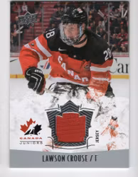 2015-16 Upper Deck Team Canada Juniors #106 Lawson Crouse JSY (40-X15-CANADA)