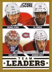 2013-14 Score Gold #565 Carey Price TL P.K. Subban Brandon Prust Michael Ryder (20-X19-CANADIENS)