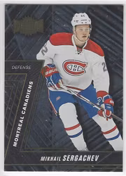 2016-17 Fleer Showcase Metal Universe #MU27 Mikhail Sergachev (20-273x4-CANADIENS)