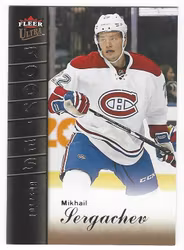 2016-17 Fleer Showcase Ultra Rookies #U2 Mikhail Sergachev (40-X120-CANADIENS)
