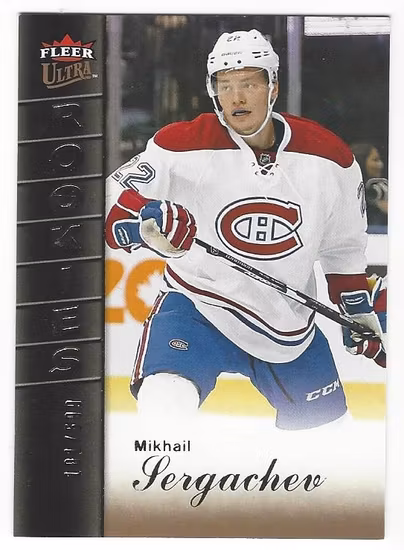 2016-17 Fleer Showcase Ultra Rookies #U2 Mikhail Sergachev (40-X120-CANADIENS)