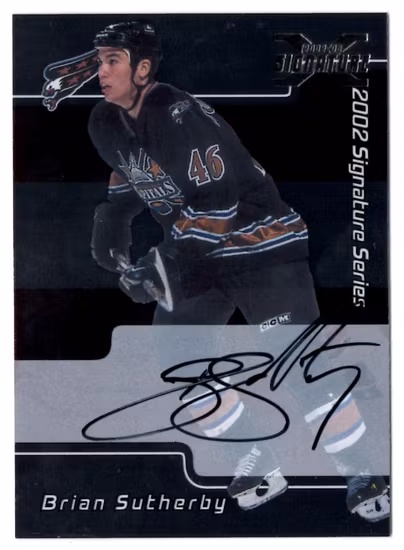 2002-03 BAP Signature Series Autograph Buybacks 2001 #223 Brian Sutherby (40-X132-CAPITALS)