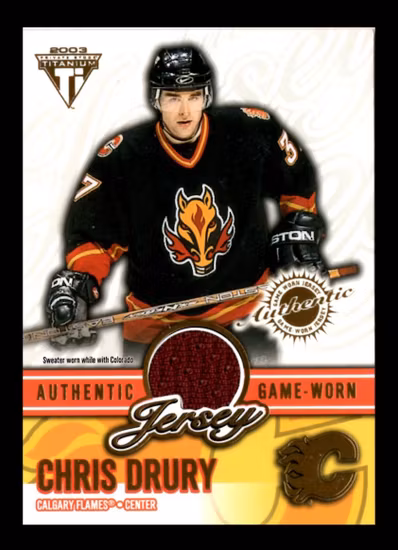 2002-03 Titanium Jerseys #11 Chris Drury (40-C2-FLAMES)