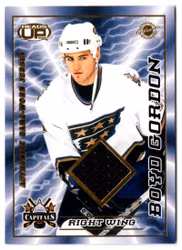2003-04 Pacific Heads Up Jerseys #25 Boyd Gordon RC (40-X131-CAPITALS)
