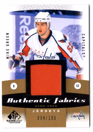 2010-11 SP Game Used Authentic Fabrics Gold #AFMG Mike Green (40-X85-CAPITALS)