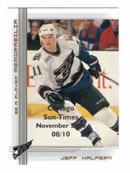 2000-01 BAP Memorabilia Chicago Sun-Times Gold #365 Jeff Halpern (40-X70-CAPITALS)