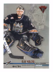 2001-02 Titanium Hobby Red #143 Olaf Kolzig (40-X67-CAPITALS)