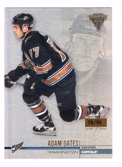 2001-02 Titanium Premiere Date #144 Adam Oates (40-X70-CAPITALS)