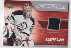 2006-07 Upper Deck Game Jerseys #JBI Martin Biron (40-X102-SABRES)